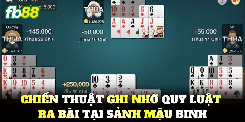Chiến thuật ghi nhớ quy luật ra bài tại sảnh mậu binh